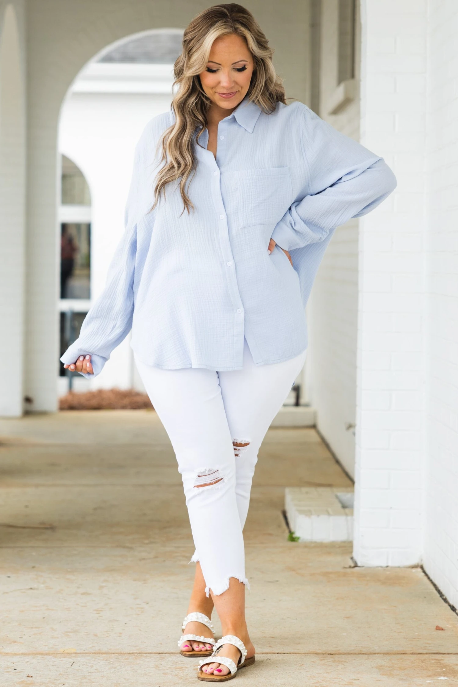 Rays Of Sun Top, Blue 5 Rays Of Sun Top, Blue - Image 3