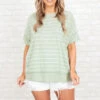 Reminds Me Of Me Top, Sage -Deals Swish Tex Store RemindsMeOfMeTop Sage 9971