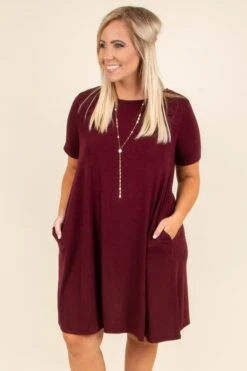 Best Bet Dress, Burgundy