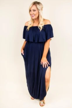 By The Boardwalk Maxi Dress, Navy