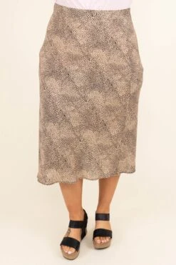 See My Spots Skirt, Taupe -Deals Swish Tex Store SeeMySpotsSkirt Taupe 8680