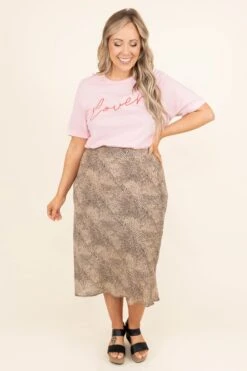 See My Spots Skirt, Taupe -Deals Swish Tex Store SeeMySpotsSkirt Taupe 8684