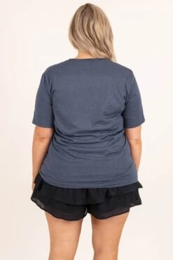 Small Town USA Tee, Heather Navy -Deals Swish Tex Store SmallTownUSATee HeatherNavy