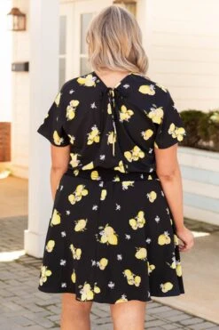 Squeeze The Day Dress, Black -Deals Swish Tex Store SqueezeTheDayDress Black 4133