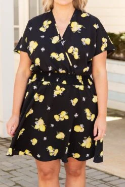 Squeeze The Day Dress, Black -Deals Swish Tex Store SqueezeTheDayDress Black 4135