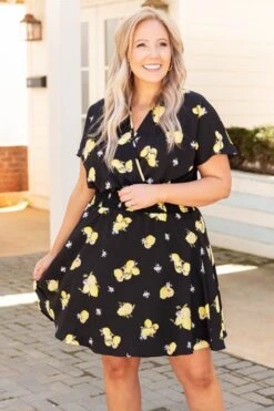 Squeeze The Day Dress, Black