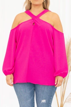 Strike My Interest Top, Hot Pink -Deals Swish Tex Store StrikeMyInterestTop HotPink 8335