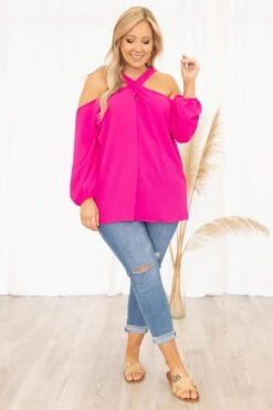 Strike My Interest Top, Hot Pink -Deals Swish Tex Store StrikeMyInterestTop HotPink 8338