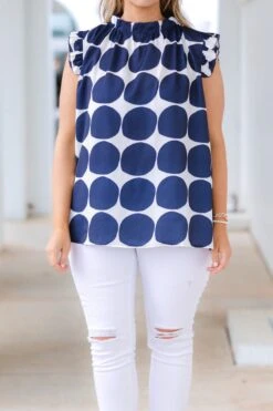Sunshine On A Cloudy Day Top, Navy -Deals Swish Tex Store SunshineOnACloudyDayTop navy 2