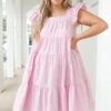 Sweet Talks Dress, Pink -Deals Swish Tex Store SweetTalksDress Pink 4