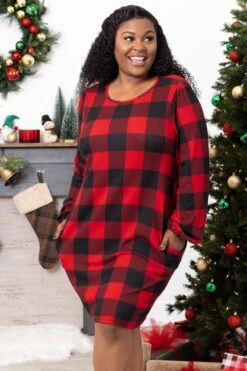 Sweetest Traditions Dress, Red