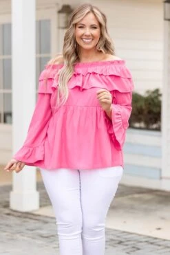 Tell Me Tell Me Top, Fuchsia