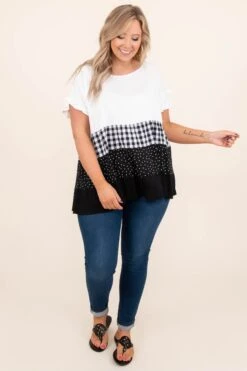 The Glazing Night Top, Ivory-Black -Deals Swish Tex Store TheGlazingNightTop Ivory Back 2 6bee2681 64aa 4575 8ff6 5cb126715cc2