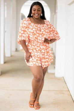 Thinking Positively Romper, Tomato -Deals Swish Tex Store ThinkingPositivelyRomper Tomato 12