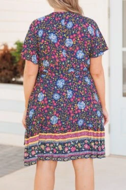 Timeless Charm Dress, Navy -Deals Swish Tex Store TimelessCharmDress Navy 1