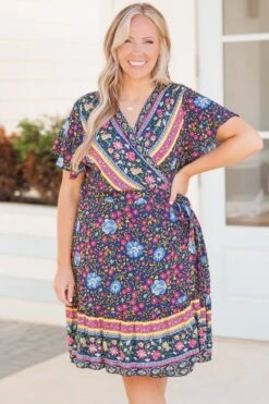Timeless Charm Dress, Navy