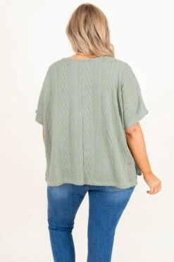 Timing Of Life Top, Olive -Deals Swish Tex Store TimingOfLifeTop Olive 8476