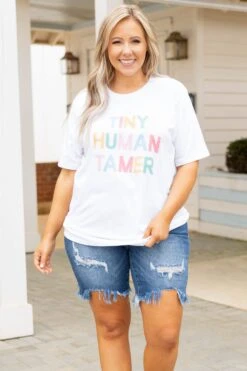 Tiny Human Tamer Tee, White