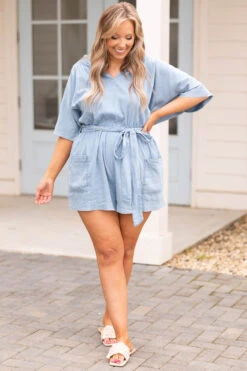 To Be Loved Romper, Denim 10 To Be Loved Romper, Denim -Deals Swish Tex Store ToBeLovedRomper Denim 5