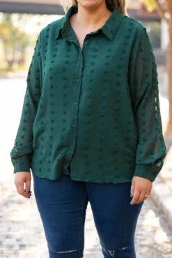 Today Was A Fairytale Top, Hunter Green -Deals Swish Tex Store TodayWasAFairytaleTop HunterGreen 0168