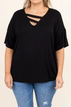 Totally Agreeable Top, Black -Deals Swish Tex Store TotallyAgreeableTop Black 2