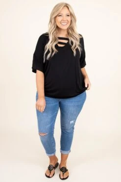 Totally Agreeable Top, Black -Deals Swish Tex Store TotallyAgreeableTop Black 5