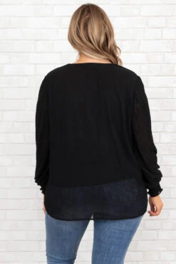 Unwritten Moments Blouse, Black -Deals Swish Tex Store UnwrittenMomentsBlouse Black 3674