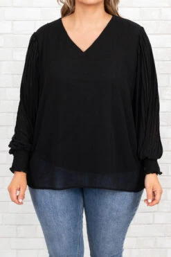 Unwritten Moments Blouse, Black -Deals Swish Tex Store UnwrittenMomentsBlouse Black 3675