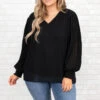 Unwritten Moments Blouse, Black -Deals Swish Tex Store UnwrittenMomentsBlouse Black 3678