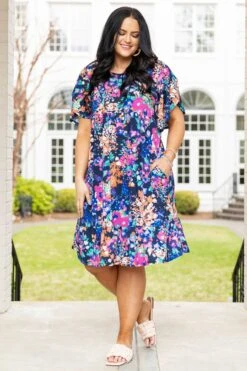 Waiting For My Miracle Dress, Navy -Deals Swish Tex Store WaitingForMyMiracleDress Navy 1148