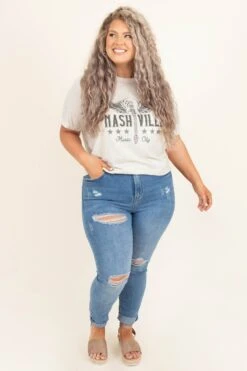 Welcome To Music City Tee, Oatmeal Triblend -Deals Swish Tex Store WelcomeToMusicCityTee OatmealTriblend 6380