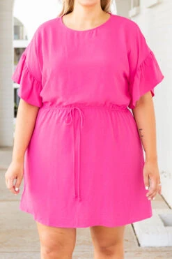 When The Sun Rises Dress, Ultra Pink -Deals Swish Tex Store WhenTheSunRisesDress UltraPink 2