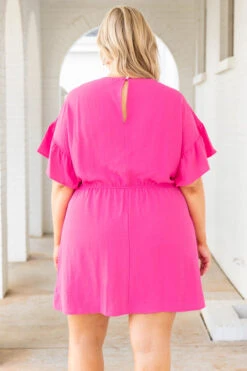 When The Sun Rises Dress, Ultra Pink -Deals Swish Tex Store WhenTheSunRisesDress UltraPink