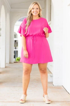 When The Sun Rises Dress, Ultra Pink -Deals Swish Tex Store WhenTheSunRisesDress UltraPink 3