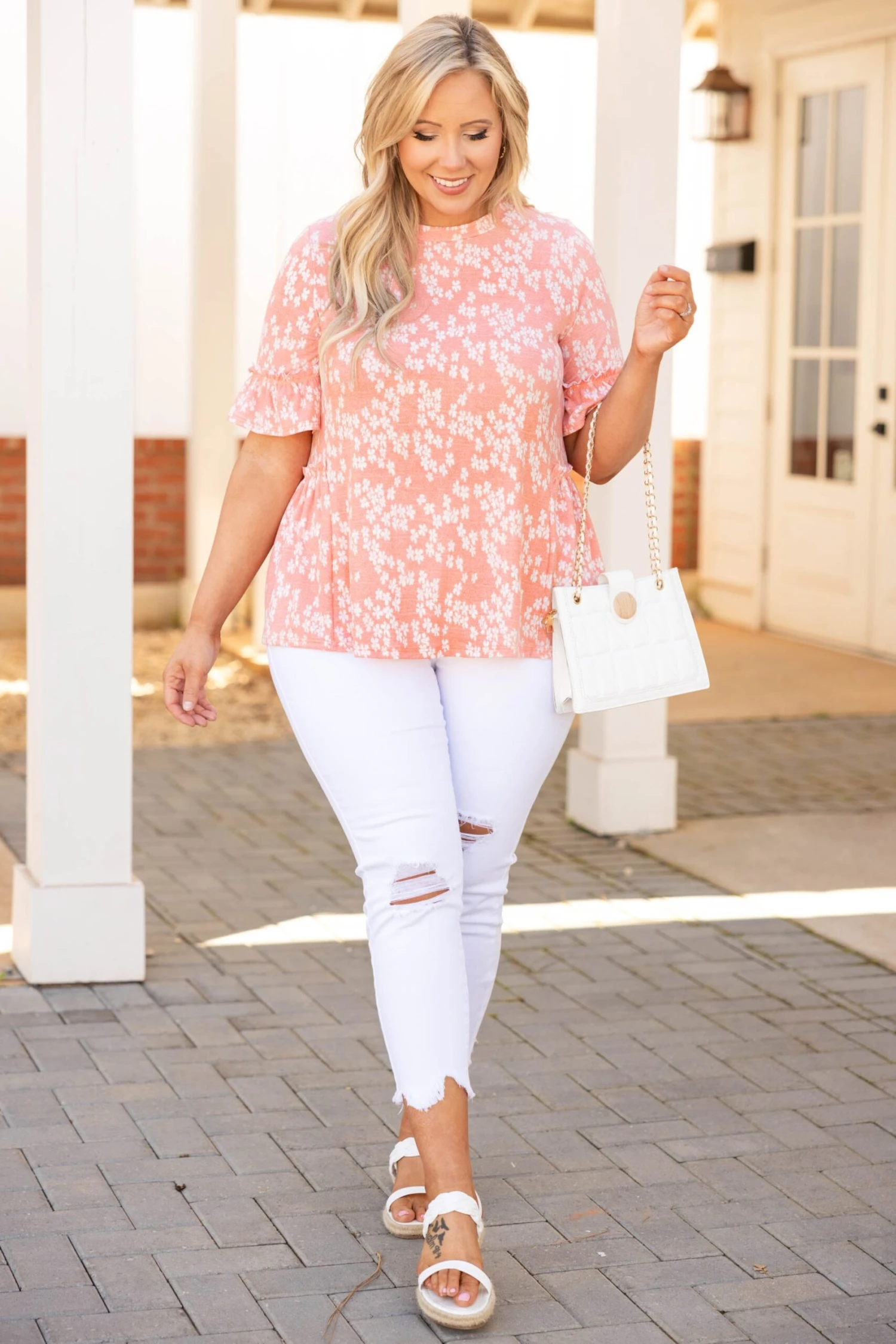 Wish I Knew You Top, Coral 4 Wish I Knew You Top, Coral - Image 2