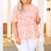 Wish I Knew You Top, Coral -Deals Swish Tex Store WishIKnewYouTop Coral 1376