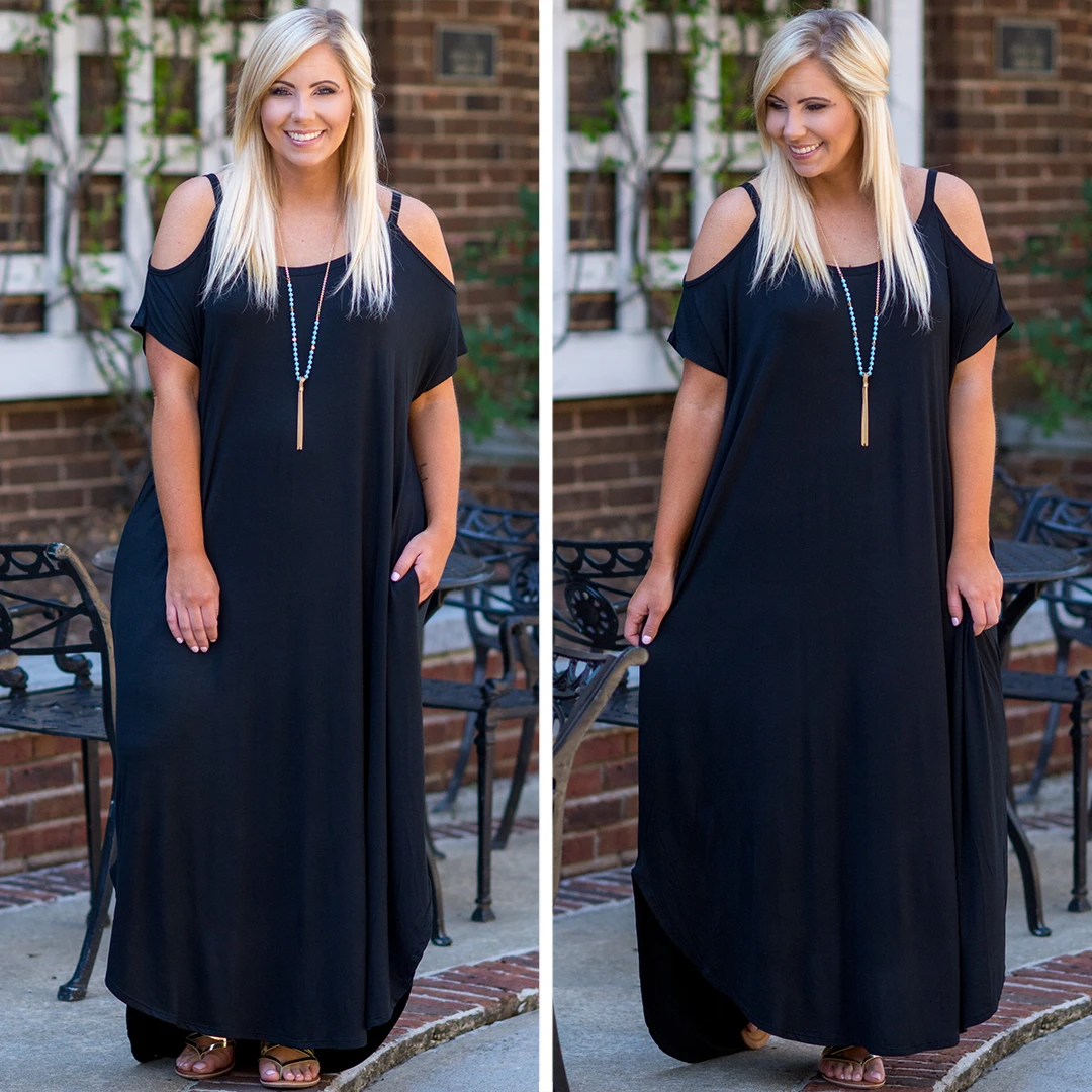 Leave Them Speechless Maxi Dress, Black 7 Leave Them Speechless Maxi Dress, Black - Image 5